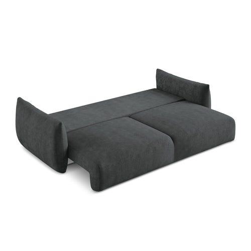 LaMiaSofa 3-zits slaapbank Savona - chenille stof - donkergrijs - 230x105x90