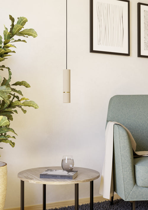 EGLO hanglamp Caminia - gu10 - ø 6 cm - zandkleur/beige/goud - vtwonen shop