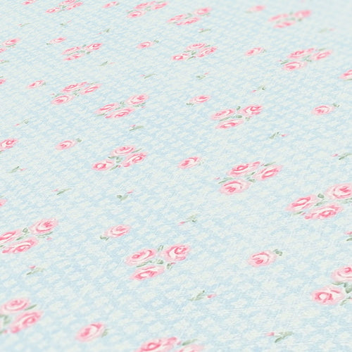 Livingwalls behang bloemmotief blauw, roze en wit - 53 cm x 10.05 m - AS-390671 - vtwonen shop