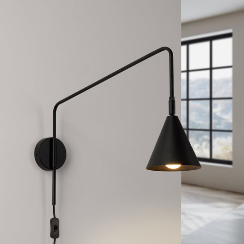 Sollux Lighting Wandlamp NOX zwart - 14x61x30cm