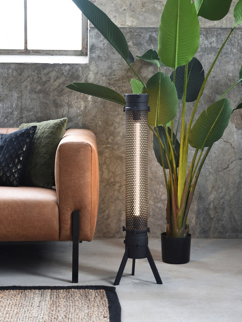 LABEL51 Tafellamp Tube - Zwart Metaal - 24x24x93cm - vtwonen shop