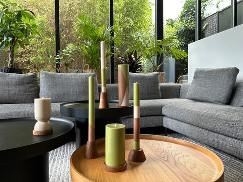 Originalhome dinerkaarsen diagonaal Fall - 30 cm - set van 3