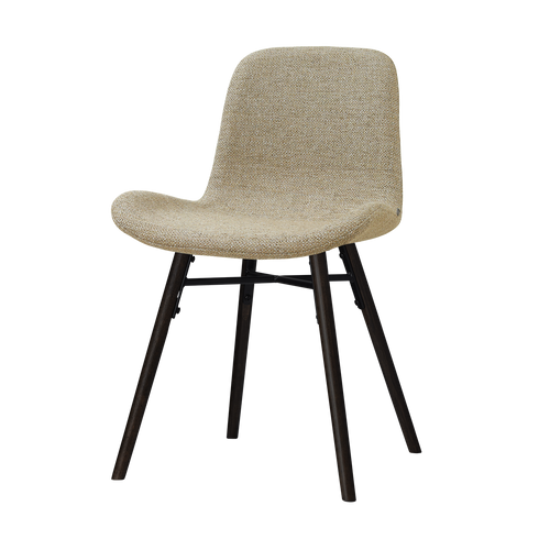 Nolon Nena-Fé eetkamerstoel taupe melange - zwart houten onderstel - vtwonen shop