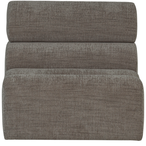 WOOOD 1-zits element bank Novi - Polyester - Grijs Melange - 86x82x113