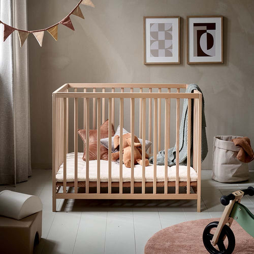 Petite Amélie Baby box Nois – 95x75 cm – Naturel – 4 wielen met rem – In 3 hoogtes verstelbaar - vtwonen shop