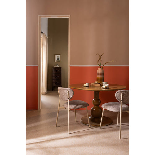 WOOOD eetkamerstoelen Valor - Polyester - Zand - Set van 6 - vtwonen shop