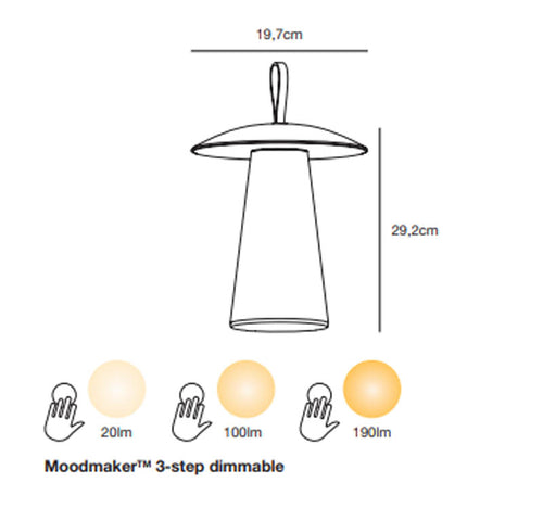 Nordlux Ara Tafellamp Buiten - LED - 3000K - IP54 - Zwart - vtwonen shop