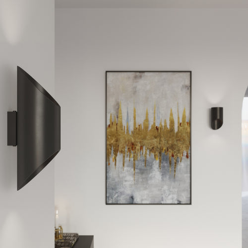 Sollux wandlamp Penne - 1 lichts - 12  x 30   cm - zwart