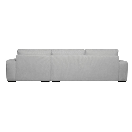 Furnhouse chaise longue bank rechts California - Lichtgrijs - Stof - 105x305x85