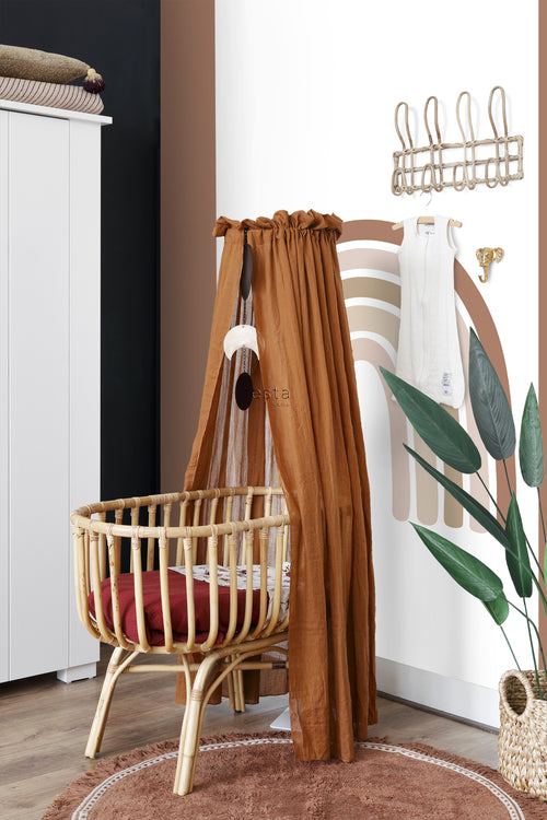ESTAhome fotobehang regenboog terracotta, zacht roze en beige - 1,5 x 2,79 m - 159053