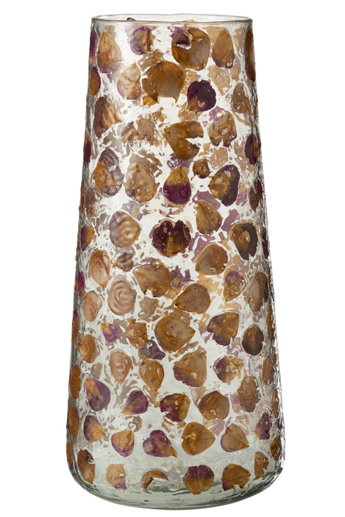 J-Line vaas Gerard - glas - amber - 36.5 cm hoog - vtwonen shop