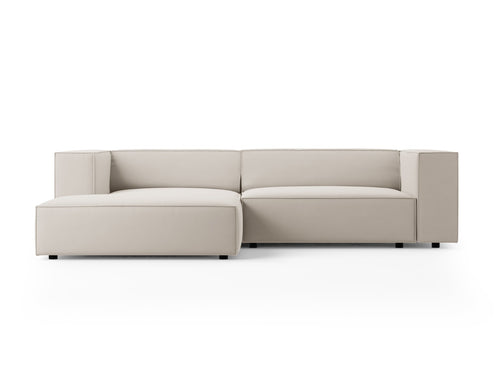 Cosmopolitan Design linker hoekbank Arendal 3-zits, flueel, ecru - 166x224x70cm