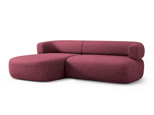 Micadoni linker hoekbank Jenny 5-zits, chenille kersenboom - 145x225x73cm