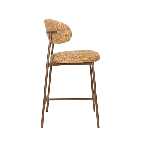 Housecraft Living Claes Barkrukken rugleuning 65 cm Gemêleerd Okergeel - Set van 2