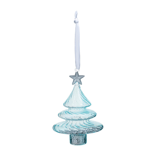 Rivièra Maison Sparkling Christmas Tree blue - Glas - Blauw - vtwonen shop