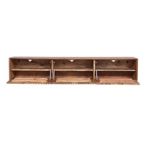 StarFurn Zwevend Tv-meubel Madison - Naturel Hout - 160x35x30cm - vtwonen shop
