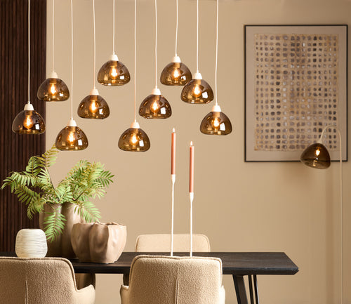 Light & Living hanglamp BISHO - 120x19x14cm - bruin - vtwonen shop