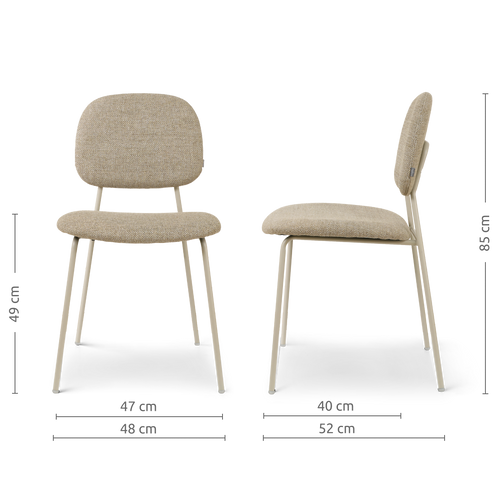 Nolon Jasmijn Eetkamerstoel  Taupe Melange - Grijsbeige - vtwonen shop