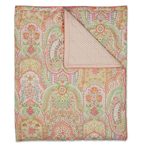 Pip Studio sprei Jabali Flower Quilt - 220x260 cm - koraalrood