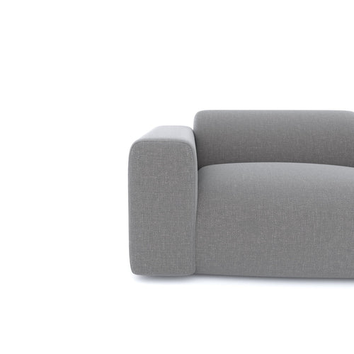 Sia Home - Rechte bank MYRA - Geweven stof - Lichtgrijs - 240cm - vtwonen shop