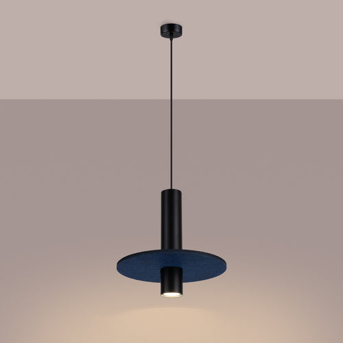 Sollux Lighting Hanglamp PELTA 1 zwart/navy - 30x30x126cm