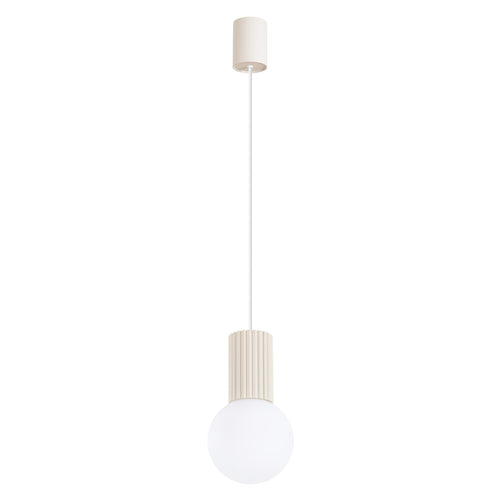 Sollux Lighting Hanglamp HALO 1 beige - 12x12x120cm