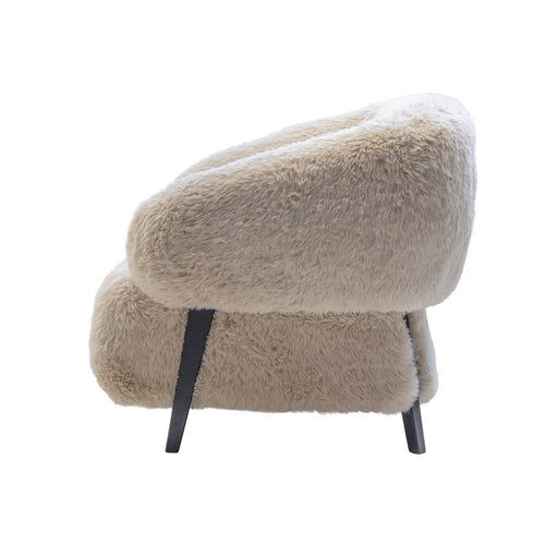 DÉJA Living Fauteuil Espe Fluffy - Taupe Stof - 91x86x77cm - vtwonen shop