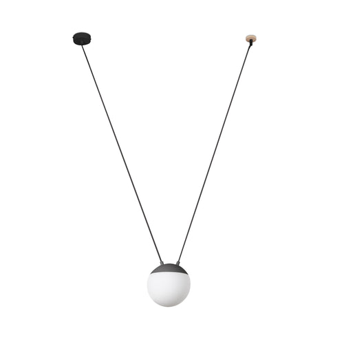 Faro Mine 28376-1L - 1-lichts plafondlamp in hout, donkergrijs, E27