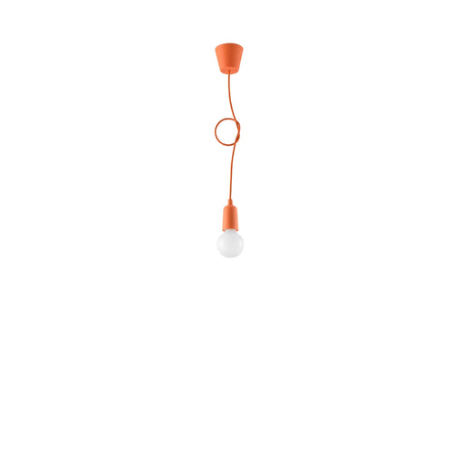 Sollux Lighting Hanglamp DIEGO 1 oranje - 9x9x90cm