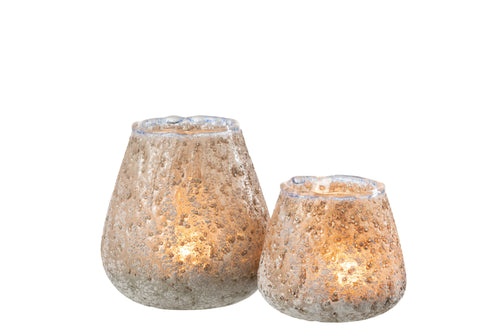 J-Line kaarshouder - glas - grijs - medium - vtwonen shop