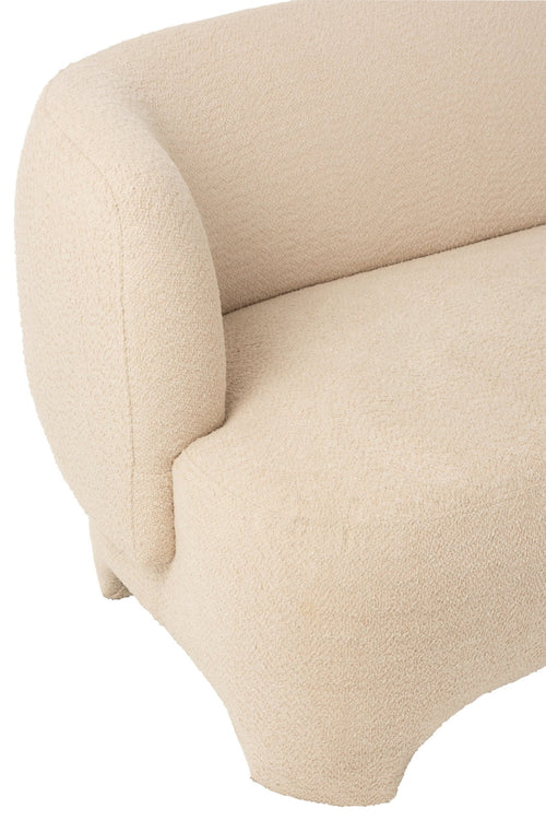 J-Line zetel 2/3-Zit Gebreid - hout - wit