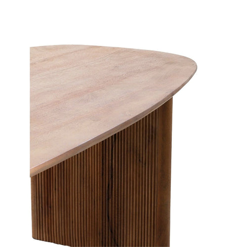 Giga Meubel Eettafel Aya - Deens Ovaal - Mangohout - Naturel - 250cm