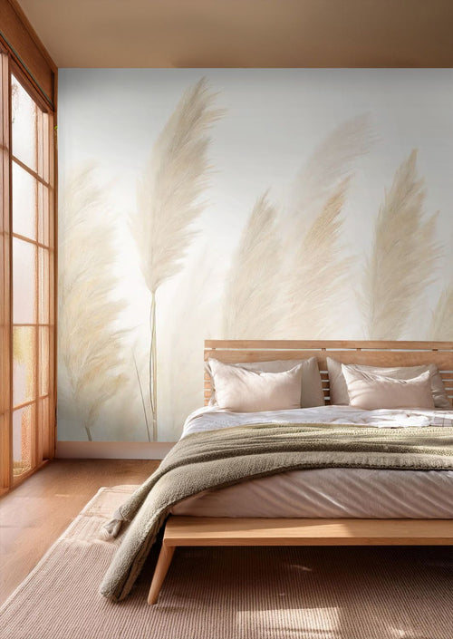 Sanders & Sanders fotobehang bladeren beige - 375 x 270 cm - 601438