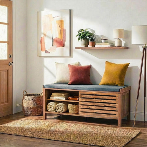 Calicosy - LIAM Bank - Donker hout - 112x43,5x51 cm