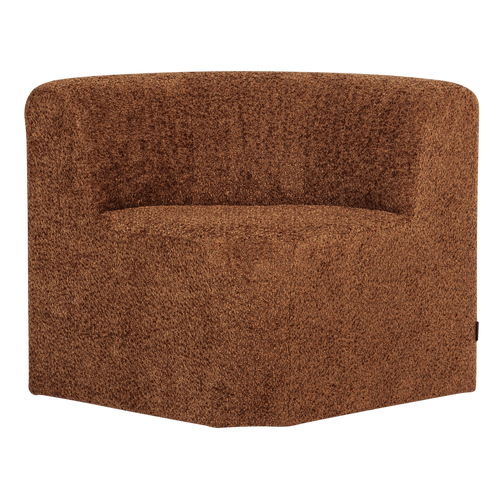 WOOOD eetbank hoek met rugleuning Mojo Base - Wollig - Roestbruin - 83x80x80