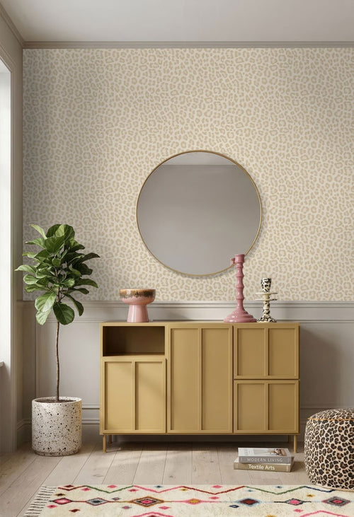 ESTAhome behang panterprint beige - 53 cm x 10.05 m - 139965