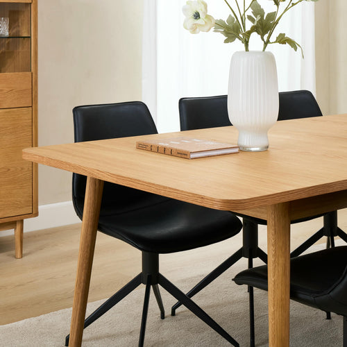 Furnhouse uitschuifbare eettafel Nyborg - Natuurlijk eikenhout - 200/300x100 cm