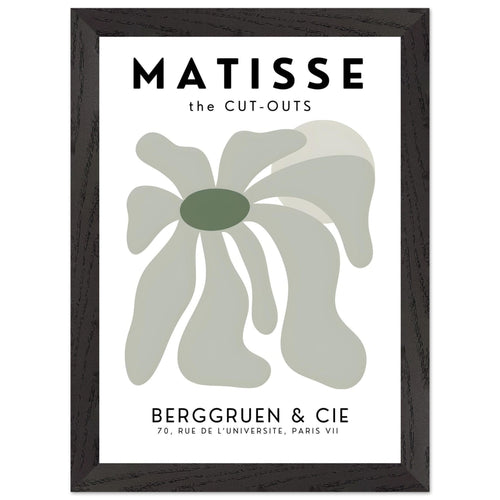 Artfulprints Poster met Lijst Matisse – Floral dream   - A4 21x29.7 cm - Grijs