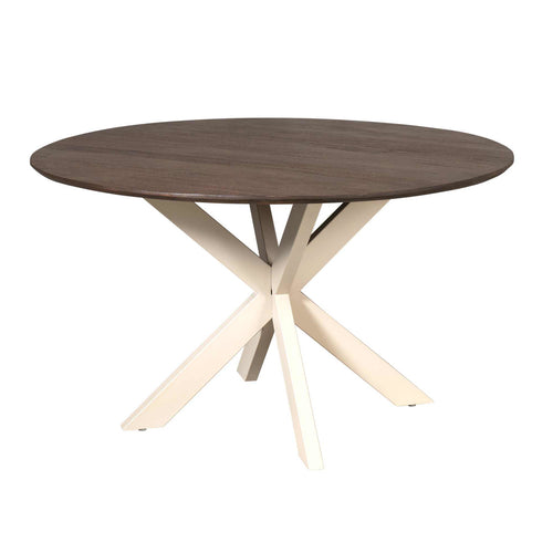 StarFurn Eettafel Madison - Deens Ovaal Bruin/Zand - 130x130x76cm - vtwonen shop