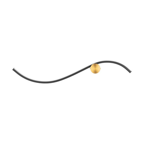 Nova Luce KIMA II Geïntegreerde LED-wandlamp Zandzwart, Gouden LED 14W 880lm 3000K