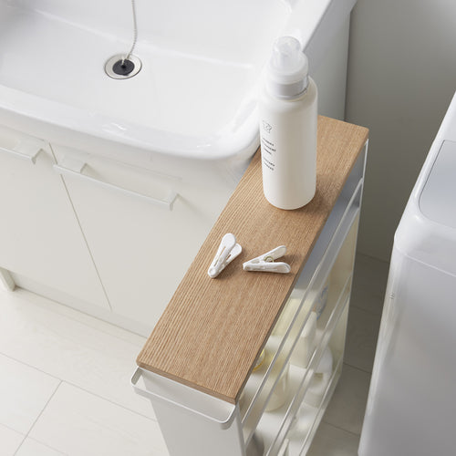 Yamazaki Smalle Trolley voor Keuken of Badkamer - Tower - Wit