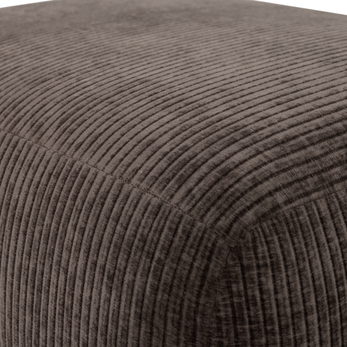 WOOOD poef Mojo Base - Ribstof - Bruin - 45x84x64