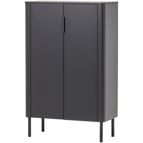 WOOOD kast 2-deurs Gunnar - Grenen - Matzwart - 135x85x39 - vtwonen shop