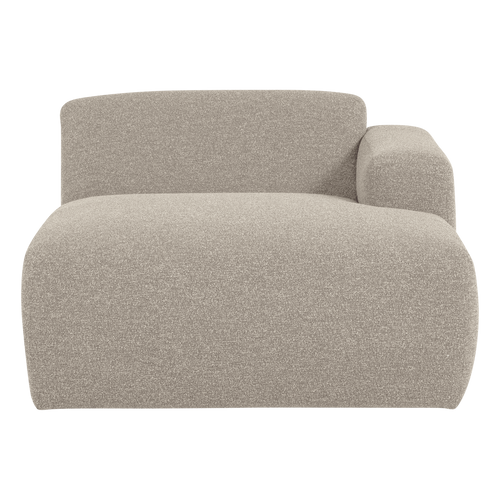 WOOOD chaise longue bank rechts Mojo Base - Bouclé - Beige - 74x112x162