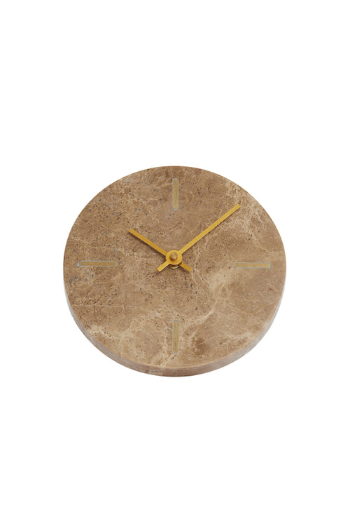 Light & Living klok MORENO - 15x14.5x13cm - bruin
