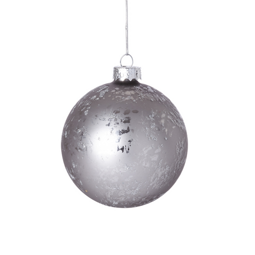 Sia Deco Kerstbal - zilver - glas - D8 - vtwonen shop