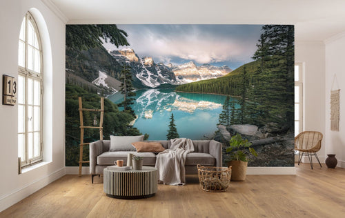 Sanders & Sanders fotobehang landschap met water groen en blauw - 450 x 280 cm - 612640
