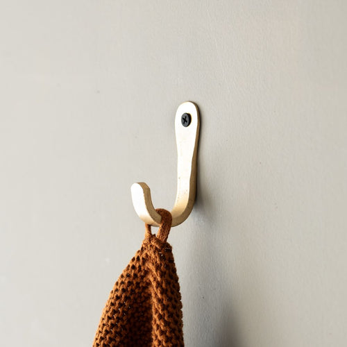 Brût Homeware | Kapstokhaak rond | Set van 4 | Wandhaak | Klein messing