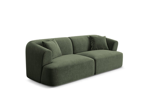 Cosmopolitan Design Modulaire bank Campi 3-zits, flueel groente - 90x220x70cm