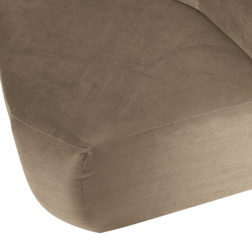 WOOOD eetbank hoek rugleuning Mojo Base - Velvet - Khaki - 83x80x80